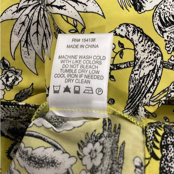 Staud Garden Puff Sleeve Graphic Print Mini Dress In Marigold Toile Size XS - Picture 16 of 16